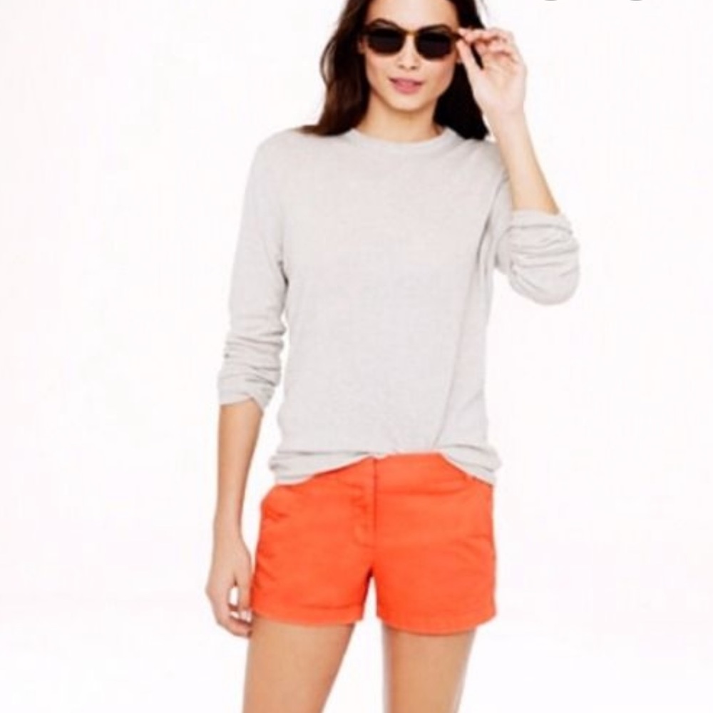 J Crew Chino City Fit Orange Shorts